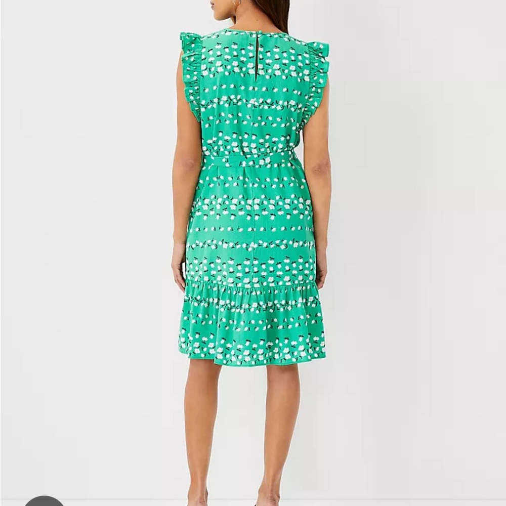 NWT Green Floral Sleeveless Dress - Picture 4 of 4